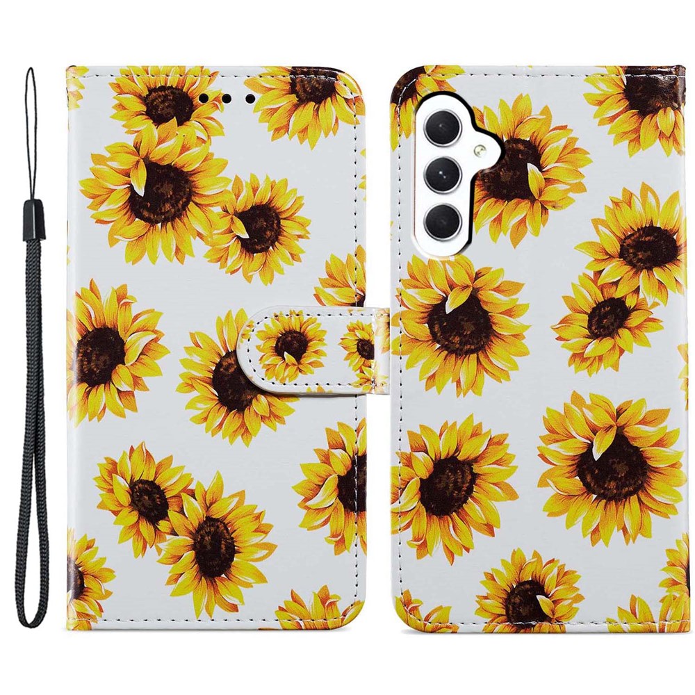 Til Samsung Galaxy A15 5G Cover Pung PU Læder Mønstertryk Telefoncover