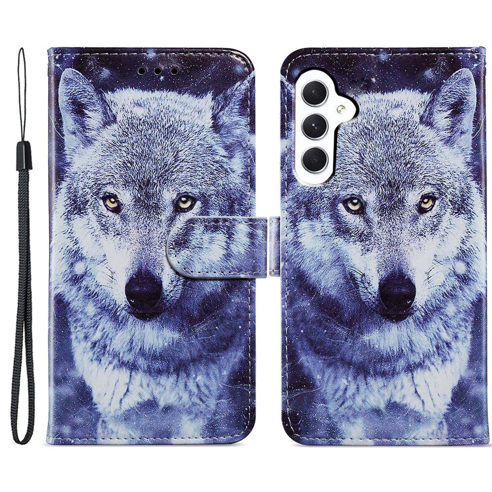 Til Samsung Galaxy A15 5G Cover Pung PU Læder Mønstertryk Telefoncover