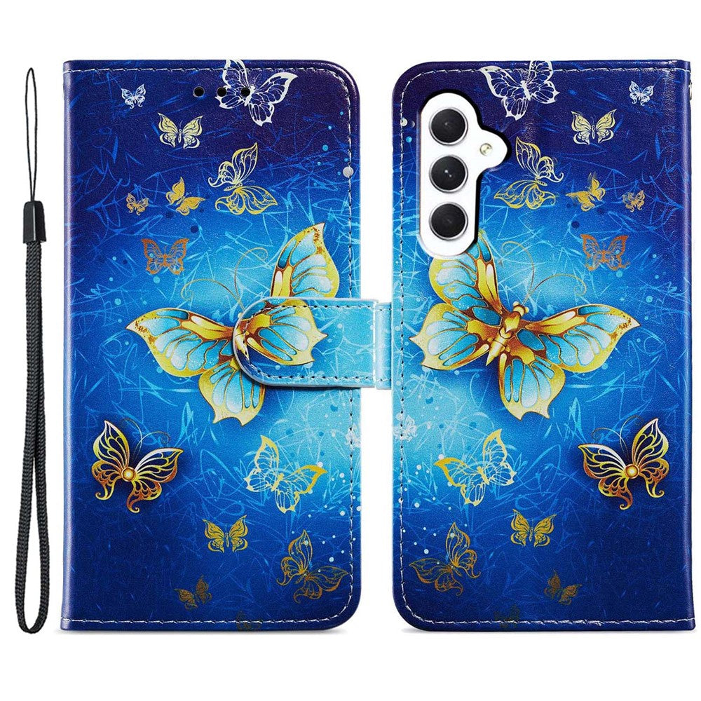 Til Samsung Galaxy A15 5G Cover Pung PU Læder Mønstertryk Telefoncover