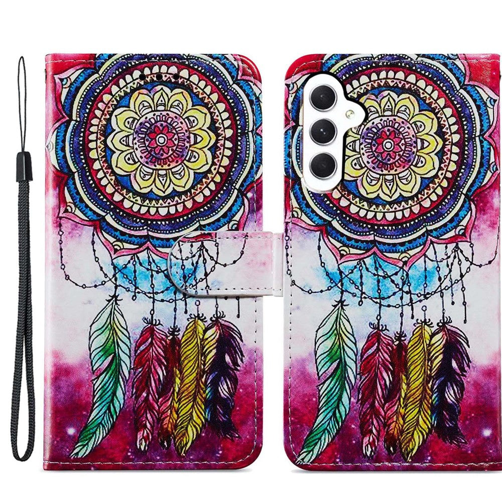Til Samsung Galaxy A15 5G Cover Pung PU Læder Mønstertryk Telefoncover