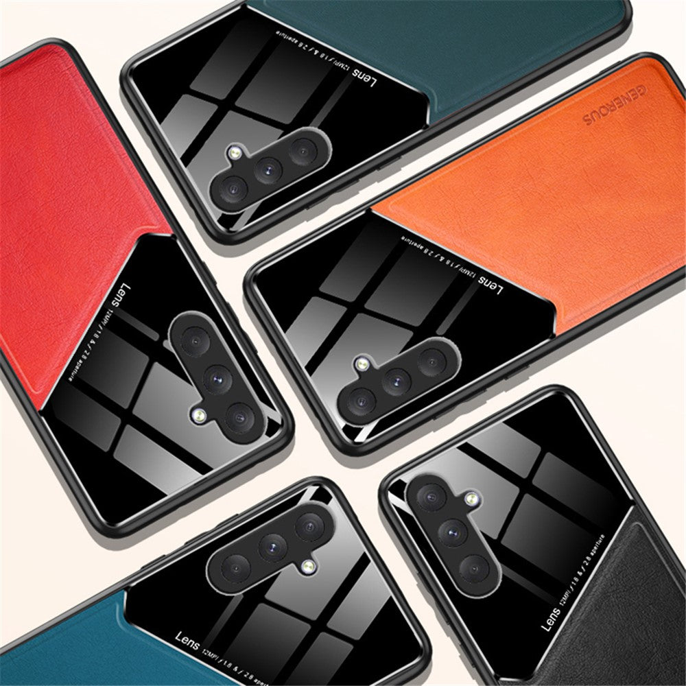 For Samsung Galaxy M54 5G / F54 5G Case Precise Cutout Leather Coated TPU+PC Phone Cover