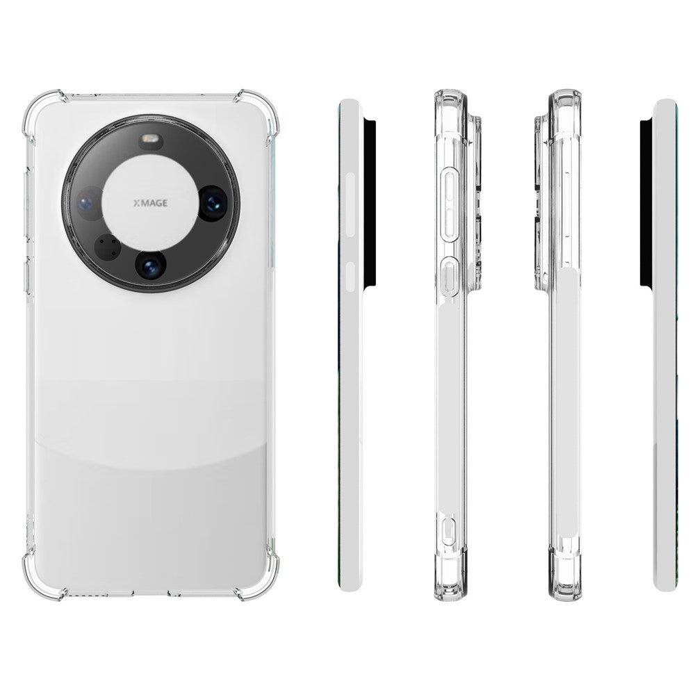 For Huawei Mate 60 Pro Clear Case Reinforced Corner Anti-drop Phone TPU Cover