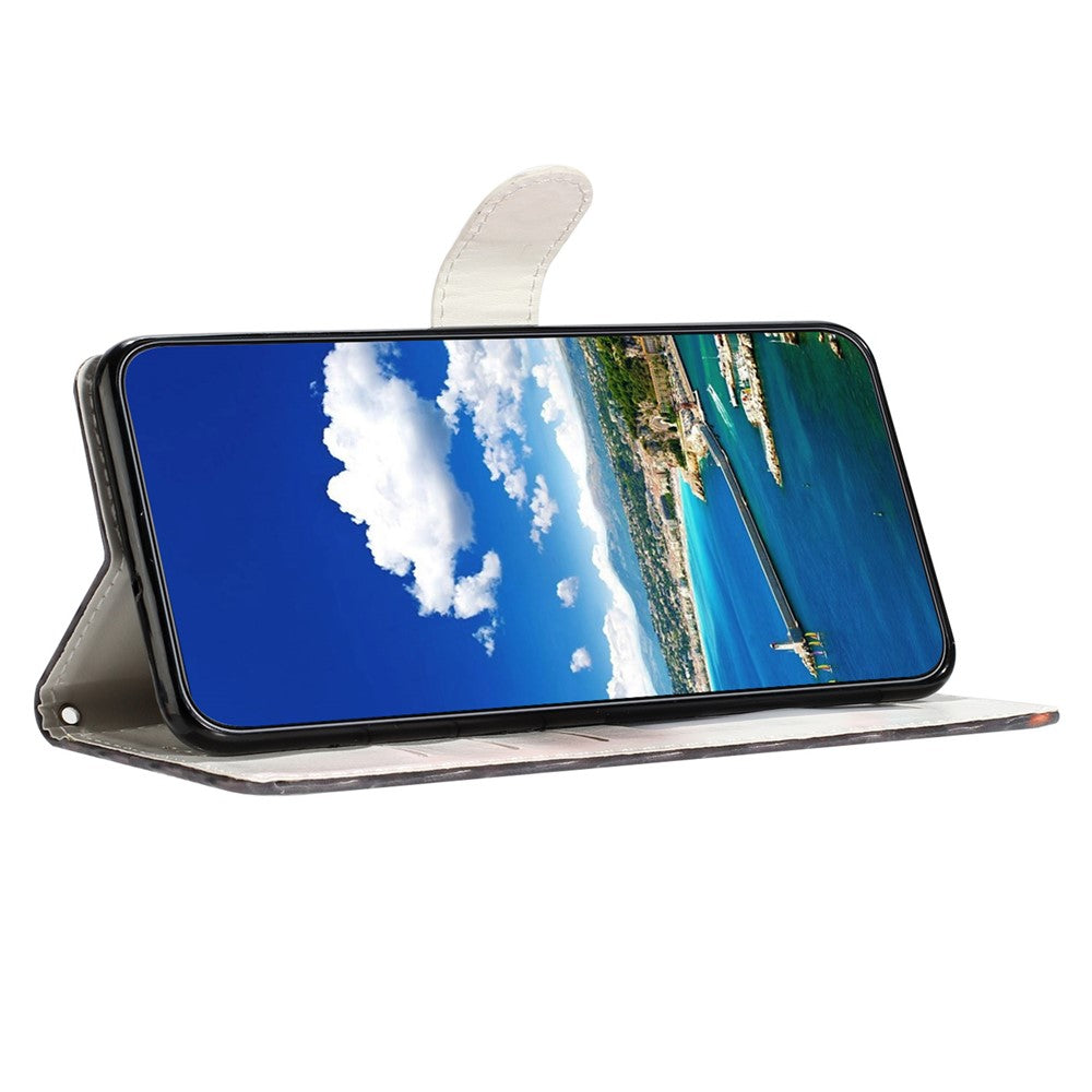 Samsung Galaxy A12 Plånboksfodral i PU-läder med 3D-mönster och rem