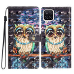 Samsung Galaxy A12 Plånboksfodral i PU-läder med 3D-mönster och rem