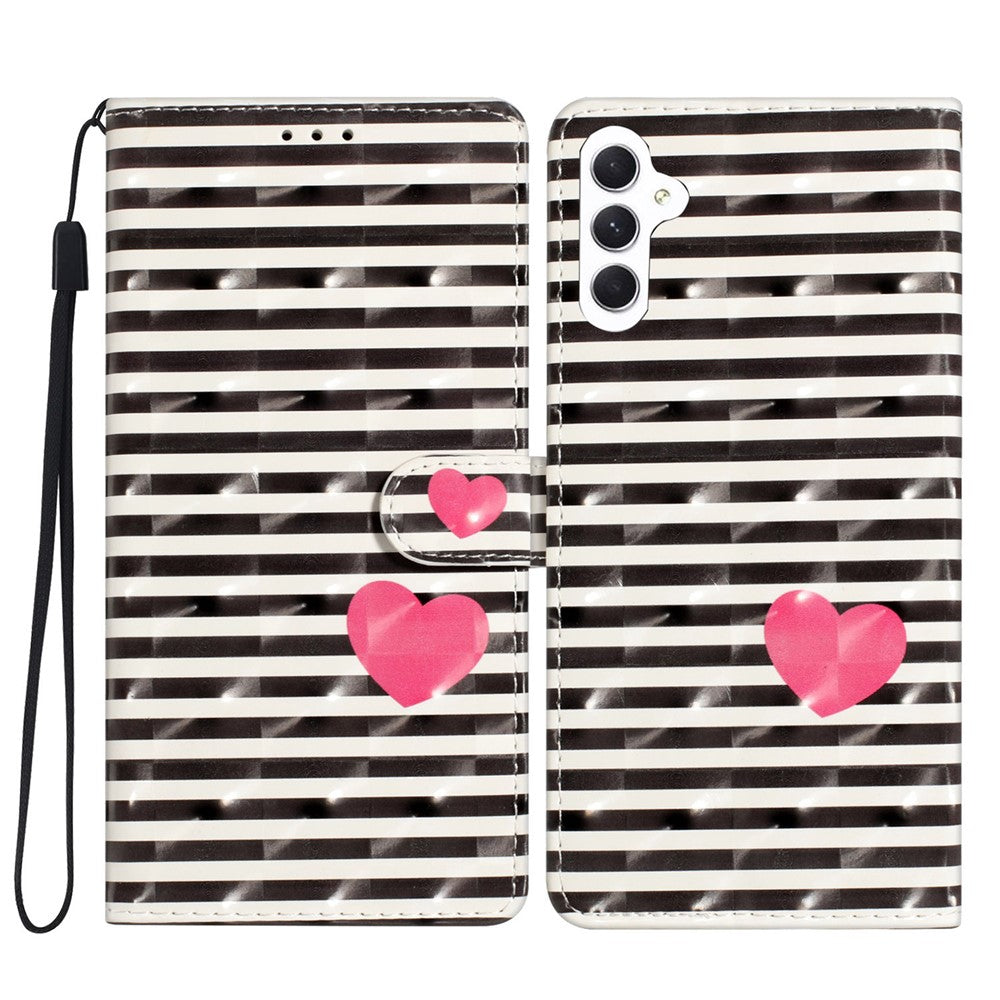 For Samsung Galaxy S23 FE Case Wallet PU Leather 3D Pattern Printing Phone Cover