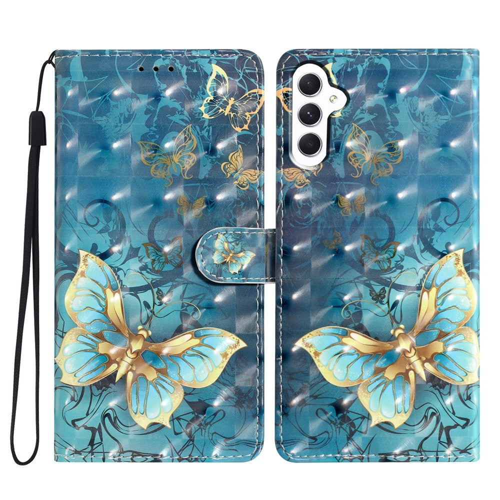 For Samsung Galaxy S23 FE Case Wallet PU Leather 3D Pattern Printing Phone Cover