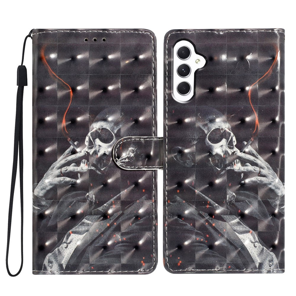 For Samsung Galaxy S23 FE Case Wallet PU Leather 3D Pattern Printing Phone Cover