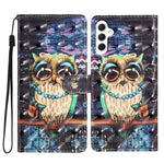 Til Samsung Galaxy A25 5G (Global) (161.0 x 76.5 x 8.3mm) Etui i PU-læder med 3D-mønster, flip-wallet telefoncover