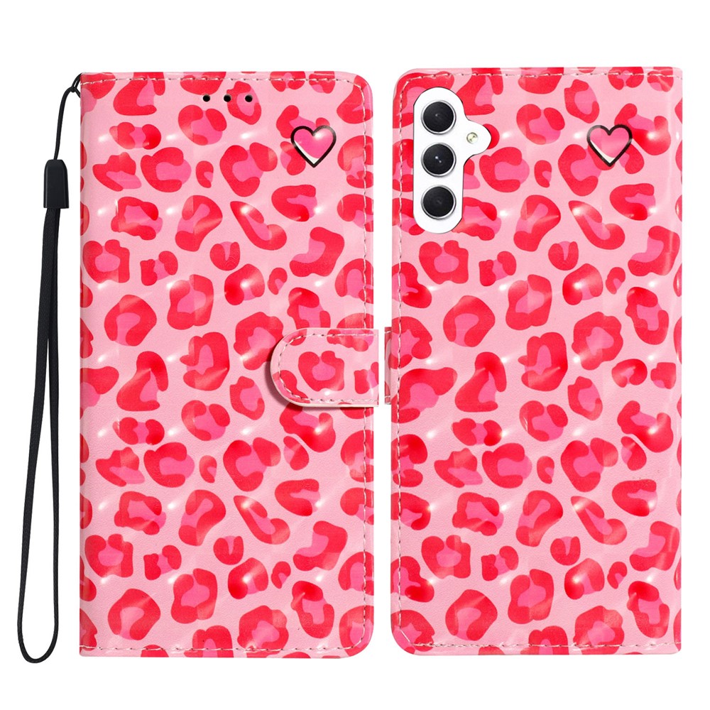 Til Samsung Galaxy A25 5G (Global) (161.0 x 76.5 x 8.3mm) Etui i PU-læder med 3D-mønster, flip-wallet telefoncover