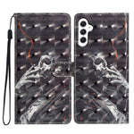 Til Samsung Galaxy A25 5G (Global) (161.0 x 76.5 x 8.3mm) Etui i PU-læder med 3D-mønster, flip-wallet telefoncover