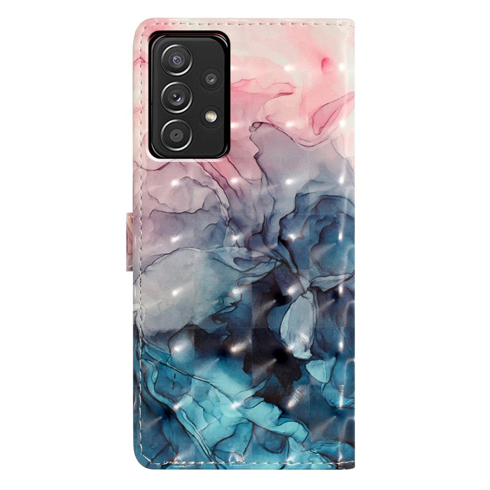 For Samsung Galaxy A73 5G Case 3D Pattern Printing PU Leather Magnetic Flip Phone Cover