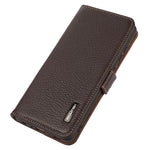 KHAZNEH For Samsung Galaxy A05s 4G Case Genuine Cow Leather Phone Cover Wallet Stand RFID Blocking Shell