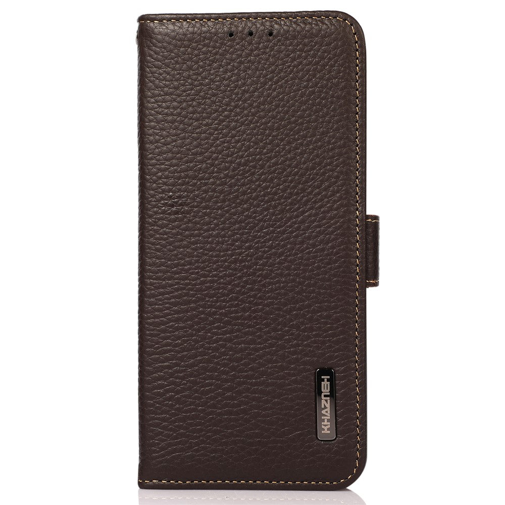 KHAZNEH For Samsung Galaxy A05s 4G Case Genuine Cow Leather Phone Cover Wallet Stand RFID Blocking Shell