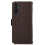 KHAZNEH For Samsung Galaxy A05s 4G Case Genuine Cow Leather Phone Cover Wallet Stand RFID Blocking Shell