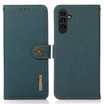 KHAZNEH For Samsung Galaxy A05s 4G Case Genuine Cow Leather Wallet RFID Blocking Cell Phone Cover