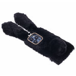 For iPhone 15 Pro Max Fluffy Furry 3D Bunny Ears Case Shockproof TPU Back Phone Cover
