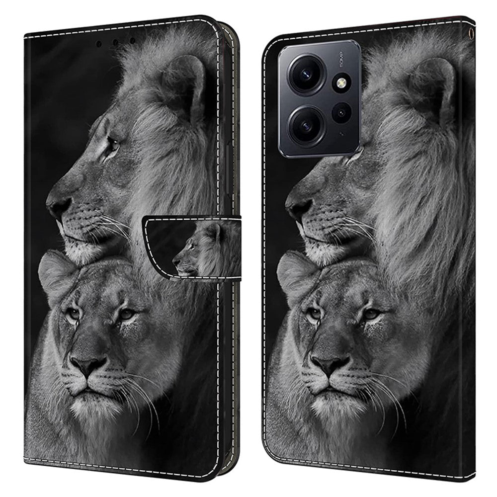 For Xiaomi Redmi Note 12 4G Case Shockproof Phone Case Leather Flip Wallet Cover