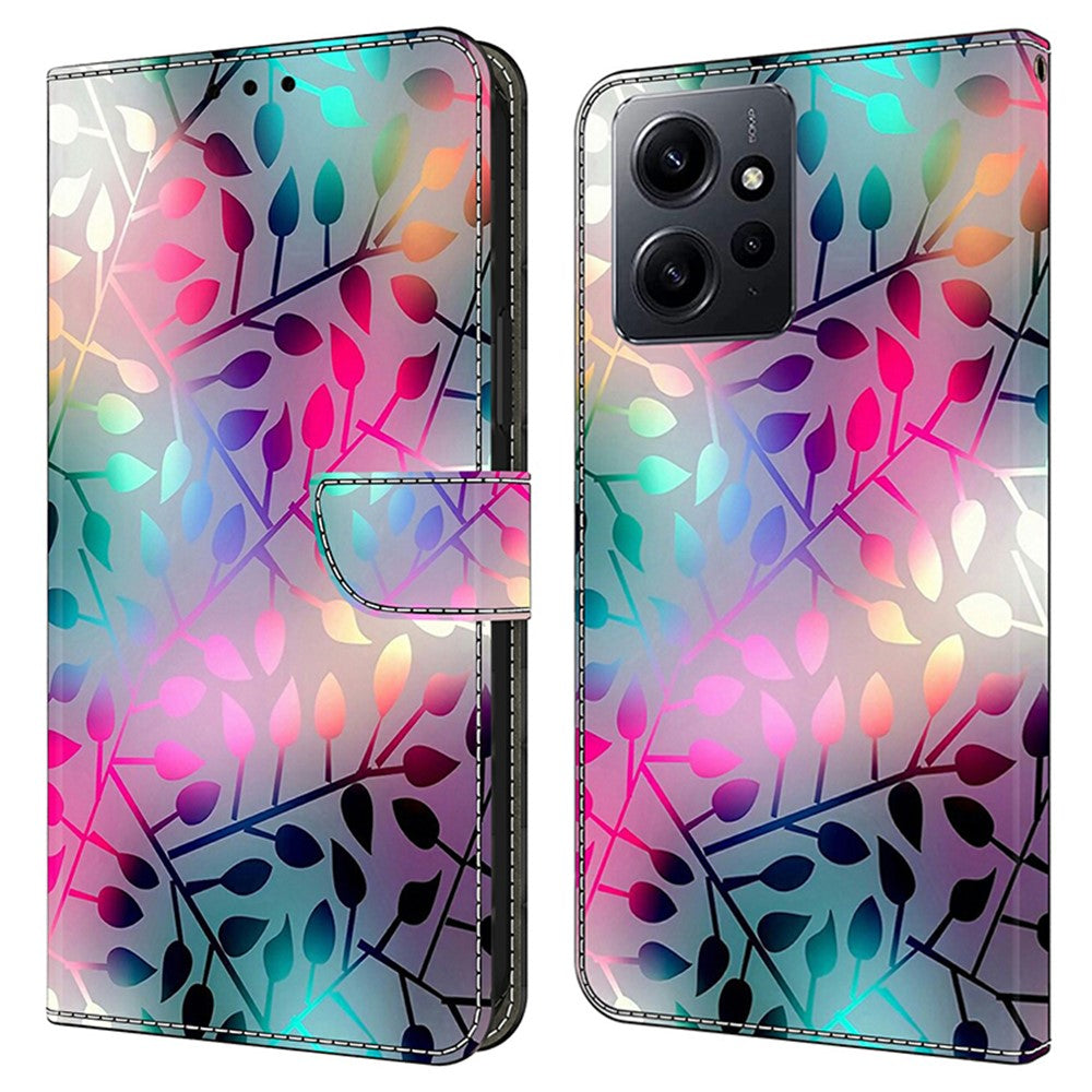 Xiaomi Redmi Note 12 4G-skal Stötsäkert mobilskal Läderflik Plånboksfodral