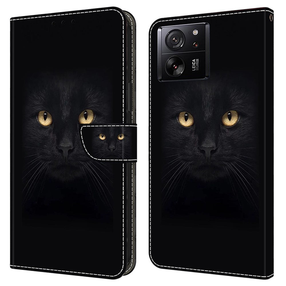 Protective Phone Cover for Xiaomi 13T Pro / 13T Case Pattern Printing Leather Wallet Case