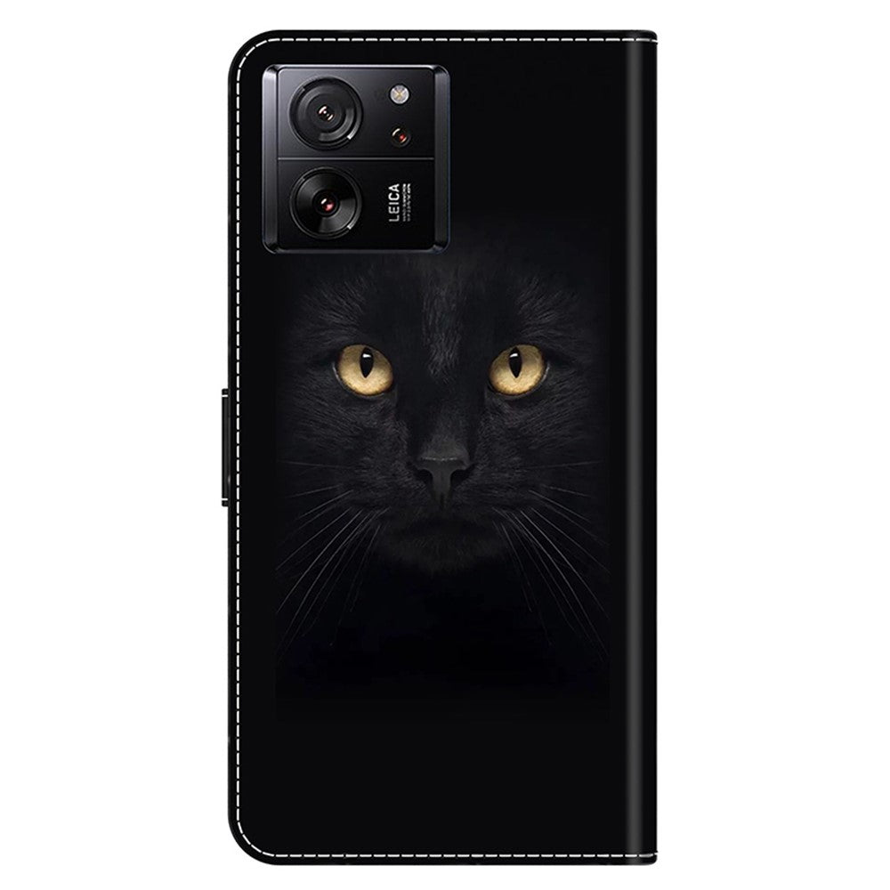 Protective Phone Cover for Xiaomi 13T Pro / 13T Case Pattern Printing Leather Wallet Case