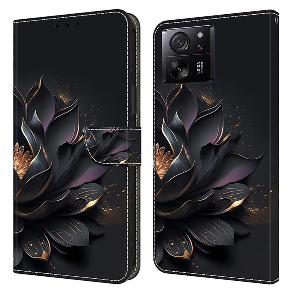 Protective Phone Cover for Xiaomi 13T Pro / 13T Case Pattern Printing Leather Wallet Case