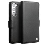 QIALINO For Samsung Galaxy S22 5G Case Genuine Cow Leather Phone Cover