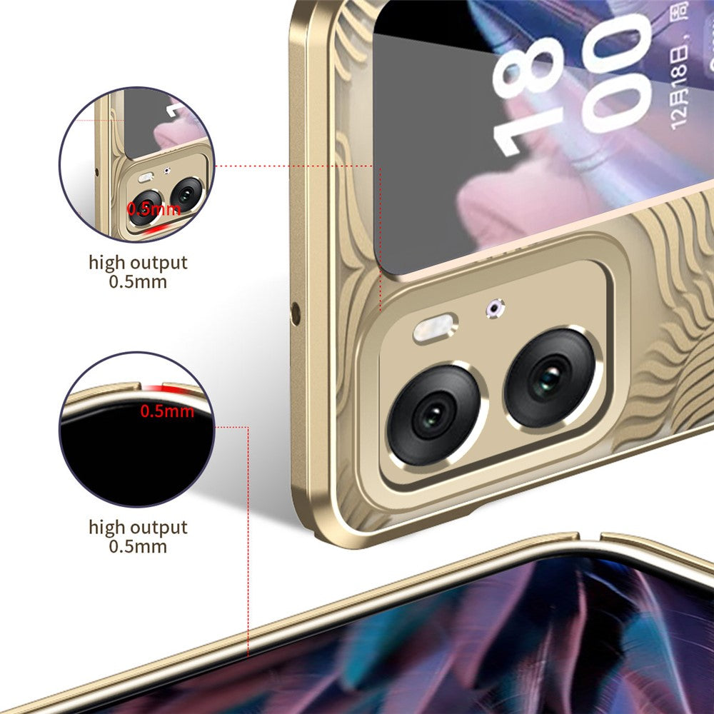 For Oppo Find N2 Flip 5G Case PC Wing Frame Design Electroplating Protective Phone Cover