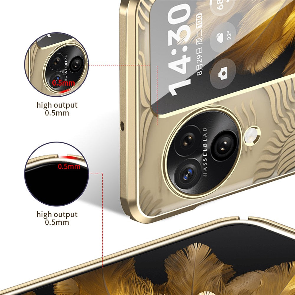 For Oppo Find N3 Flip 5G Case Wing Frame Design Hinge Protection PC Phone Cover