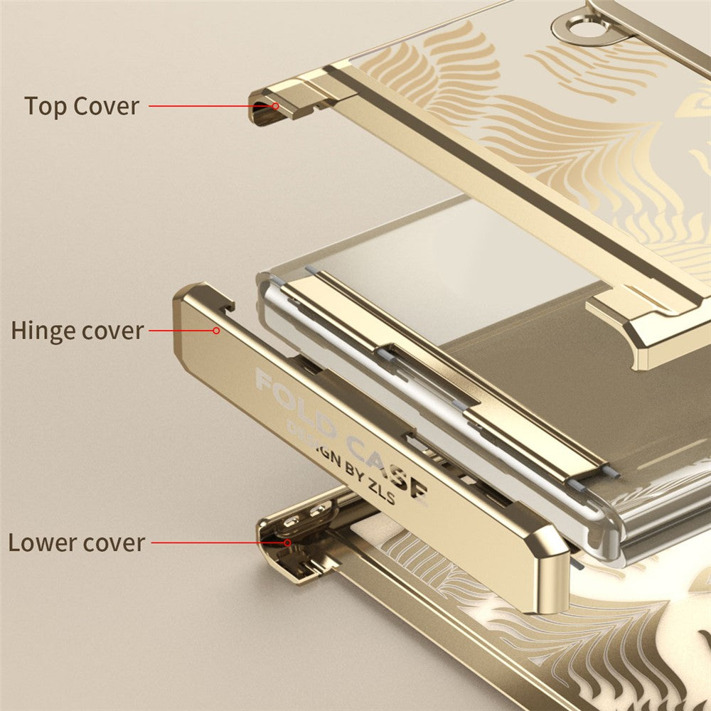 Til Samsung Galaxy Z Flip4 5G cover Hard PC Wing Frame Design Beskyttende Telefoncover
