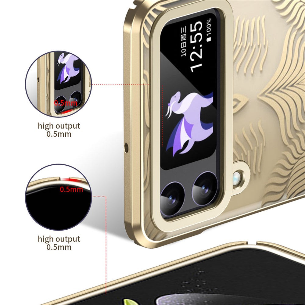 Til Samsung Galaxy Z Flip3 5G Cover med Vingeramme-design, Anti-fald PC-telefoncover