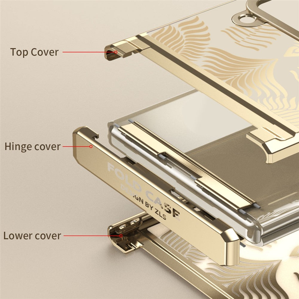 Til Samsung Galaxy Z Flip3 5G Cover med Vingeramme-design, Anti-fald PC-telefoncover