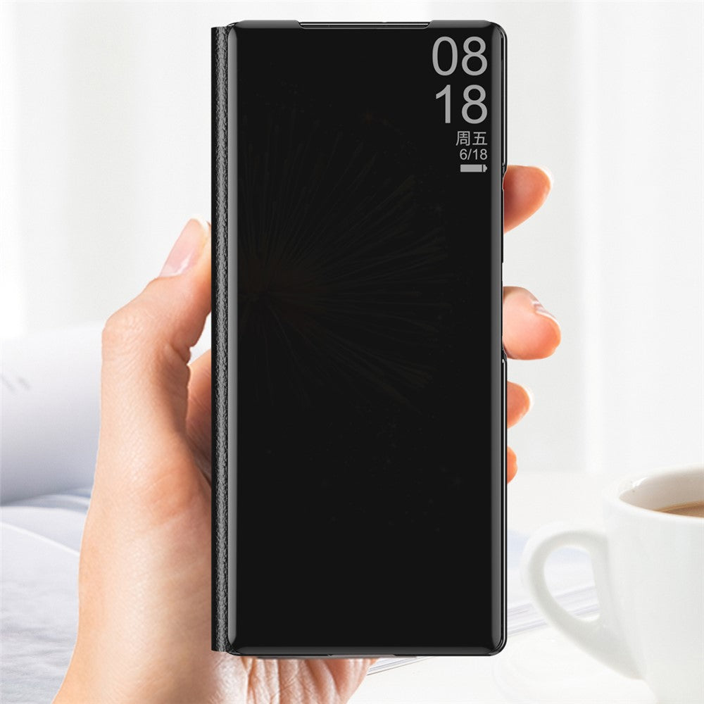 For Xiaomi Mix Fold 3 5G Case Mirror Surface PU Leather View Window Kickstand Phone Cover