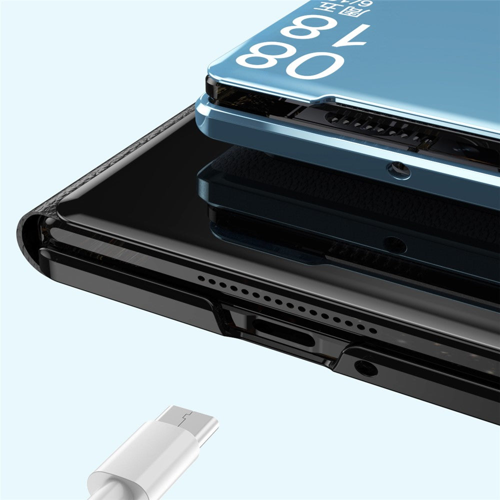 For Xiaomi Mix Fold 3 5G Case Mirror Surface PU Leather View Window Kickstand Phone Cover