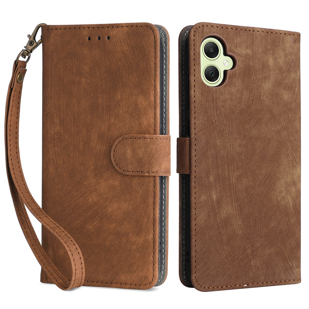 For Samsung Galaxy A05 4G Case PU Leather RFID Blocking Cover with Strap