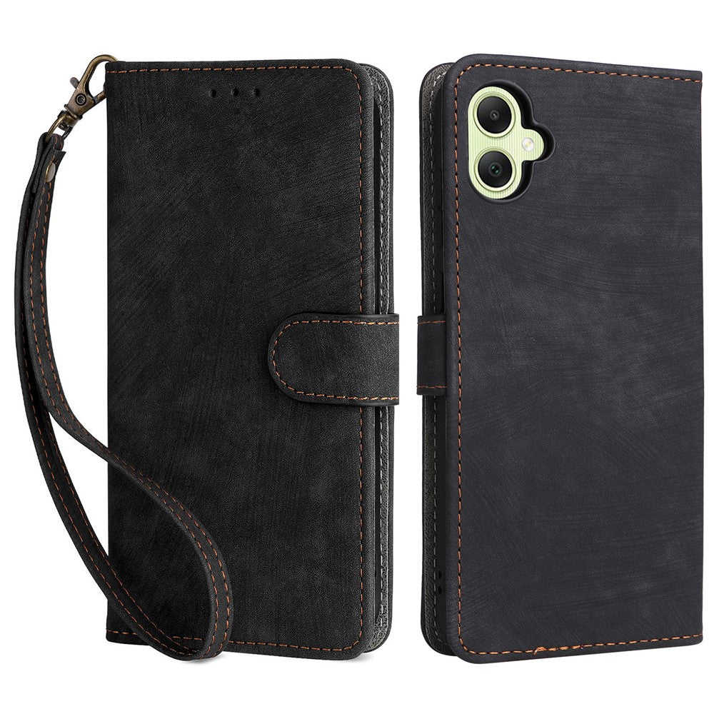For Samsung Galaxy A05 4G Case PU Leather RFID Blocking Cover with Strap