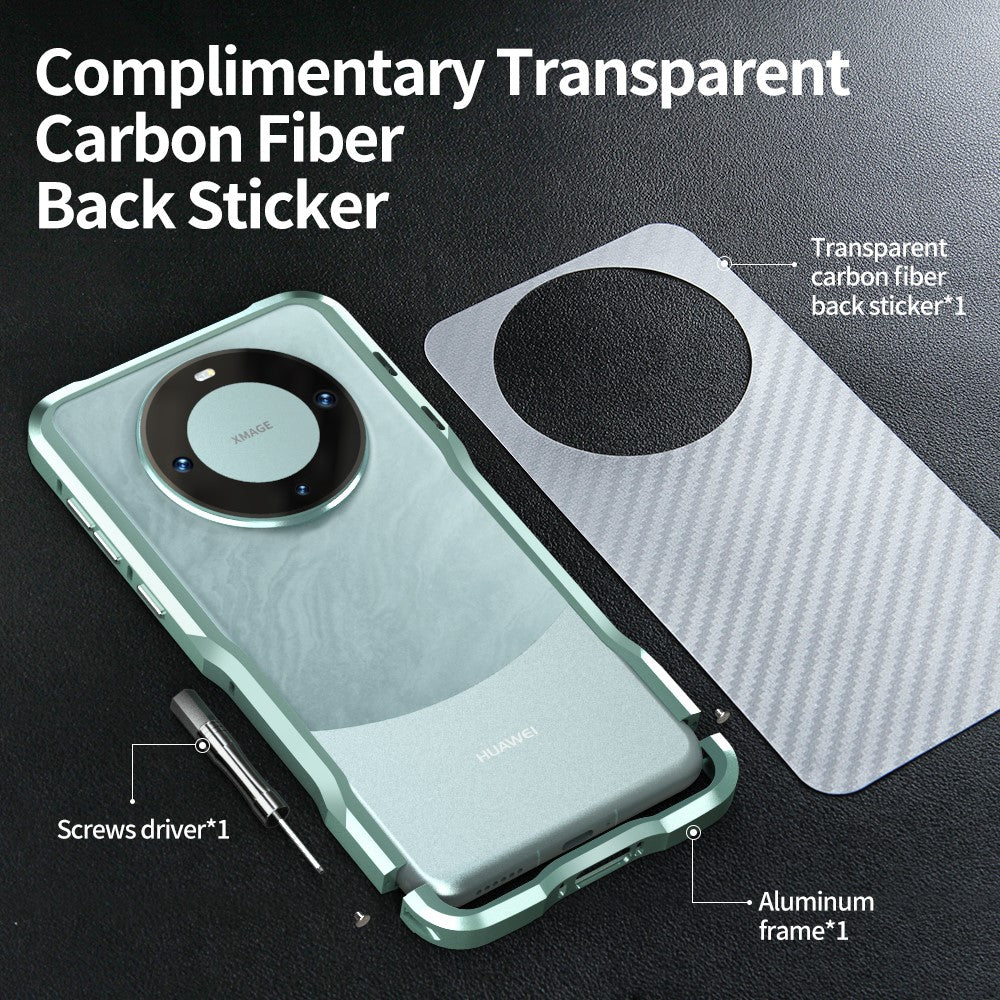LUPHIE For Huawei Mate 60 Pro Bumper Case Shockproof Mobile Phone Metal Frame