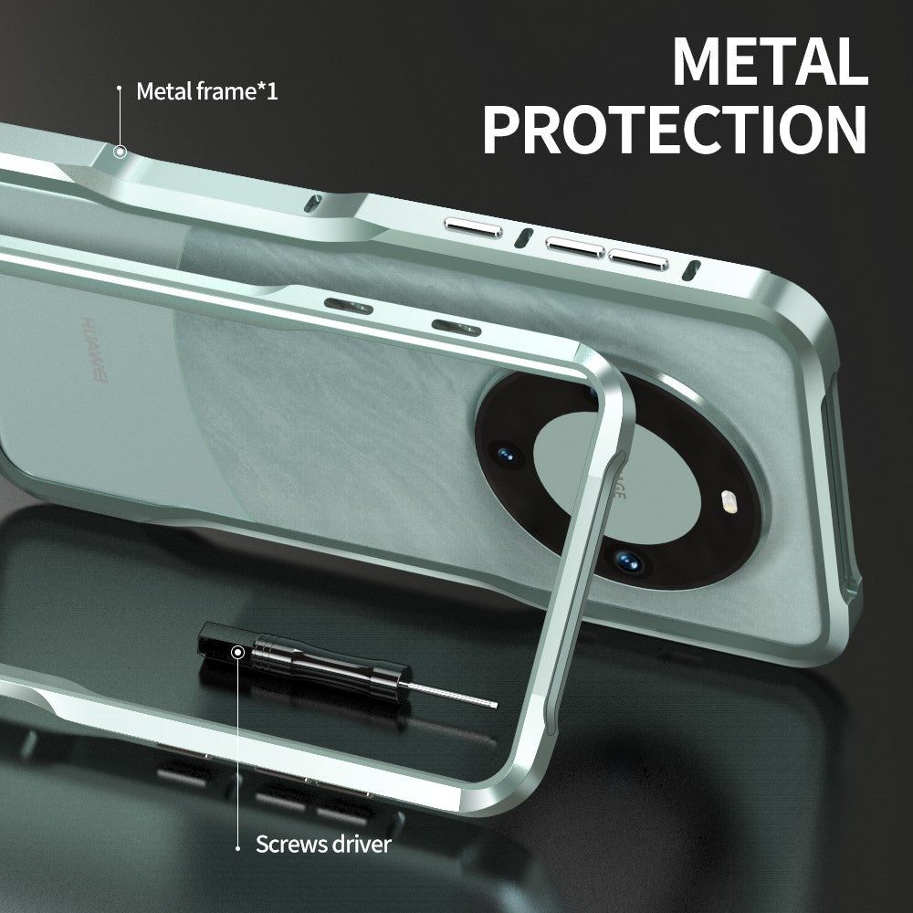LUPHIE For Huawei Mate 60 Pro Bumper Case Shockproof Mobile Phone Metal Frame