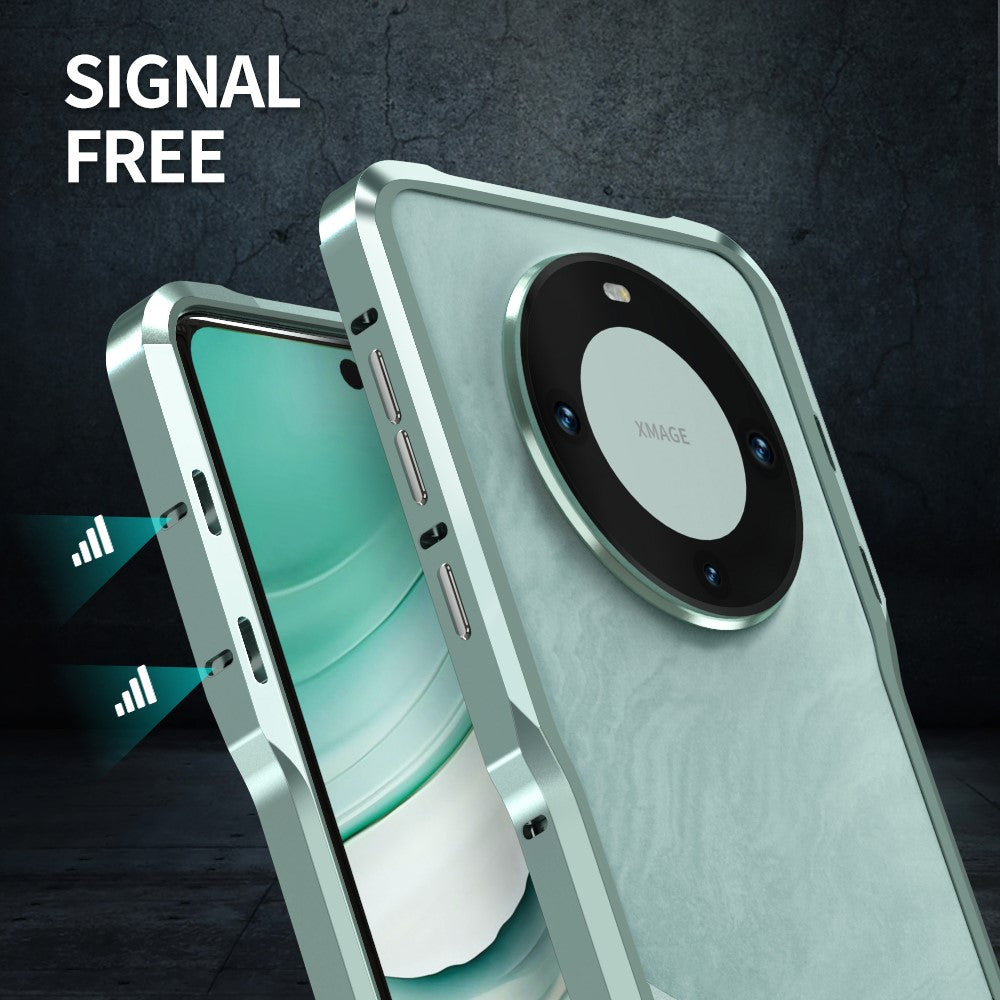 LUPHIE For Huawei Mate 60 Pro Bumper Case Shockproof Mobile Phone Metal Frame