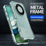 LUPHIE For Huawei Mate 60 Pro+ Bumper Case Anti-impact Metal Phone Protective Frame