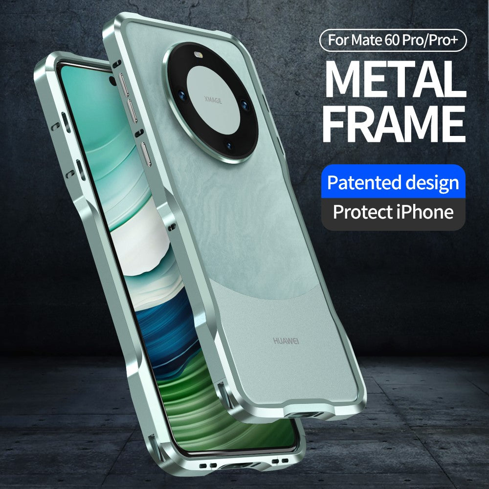 LUPHIE For Huawei Mate 60 Pro+ Bumper Case Anti-impact Metal Phone Protective Frame
