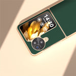 For Oppo Find N3 Flip 5G Case Genuine Cow Leather Coated PC Phone Case