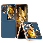 For Oppo Find N3 Flip 5G Case Genuine Cow Leather Coated PC Phone Case