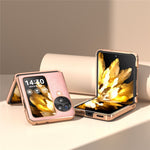 For Oppo Find N3 Flip 5G Case Electroplating PU Leather + PC Phone Cover