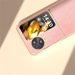 For Oppo Find N3 Flip 5G Case Electroplating PU Leather + PC Phone Cover