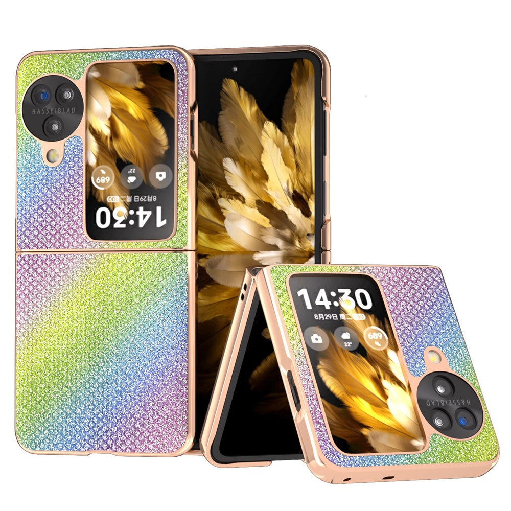 For Oppo Find N3 Flip 5G Case Rhinestone Texture Electroplating Phone Cover