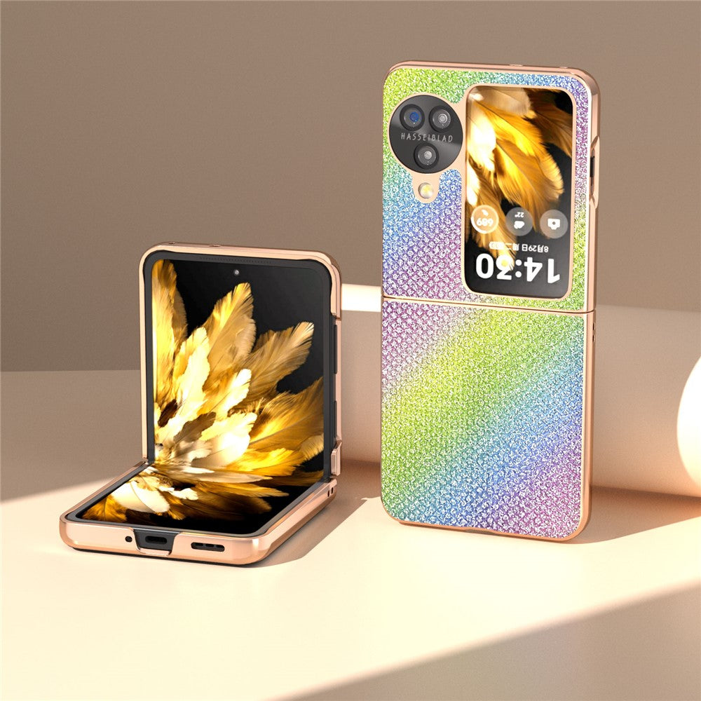 For Oppo Find N3 Flip 5G Case Rhinestone Texture Electroplating Phone Cover