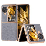 For Oppo Find N3 Flip 5G Case Rhinestone Texture Electroplating Phone Cover