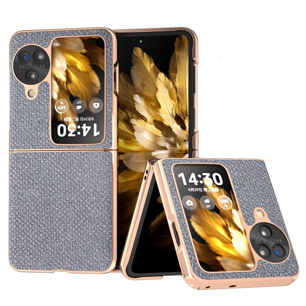 For Oppo Find N3 Flip 5G Case Rhinestone Texture Electroplating Phone Cover