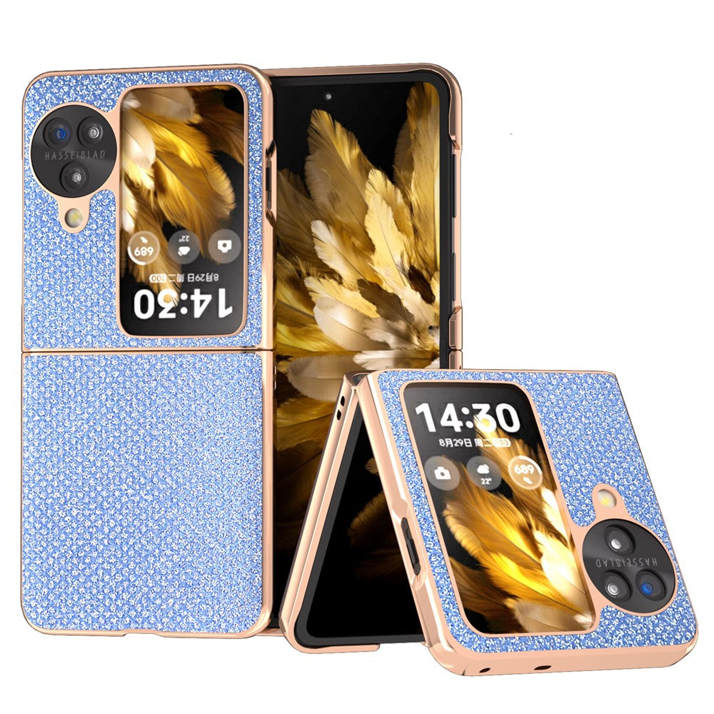 For Oppo Find N3 Flip 5G Case Rhinestone Texture Electroplating Phone Cover