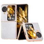 For Oppo Find N3 Flip 5G Case Rhinestone Texture Electroplating Phone Cover